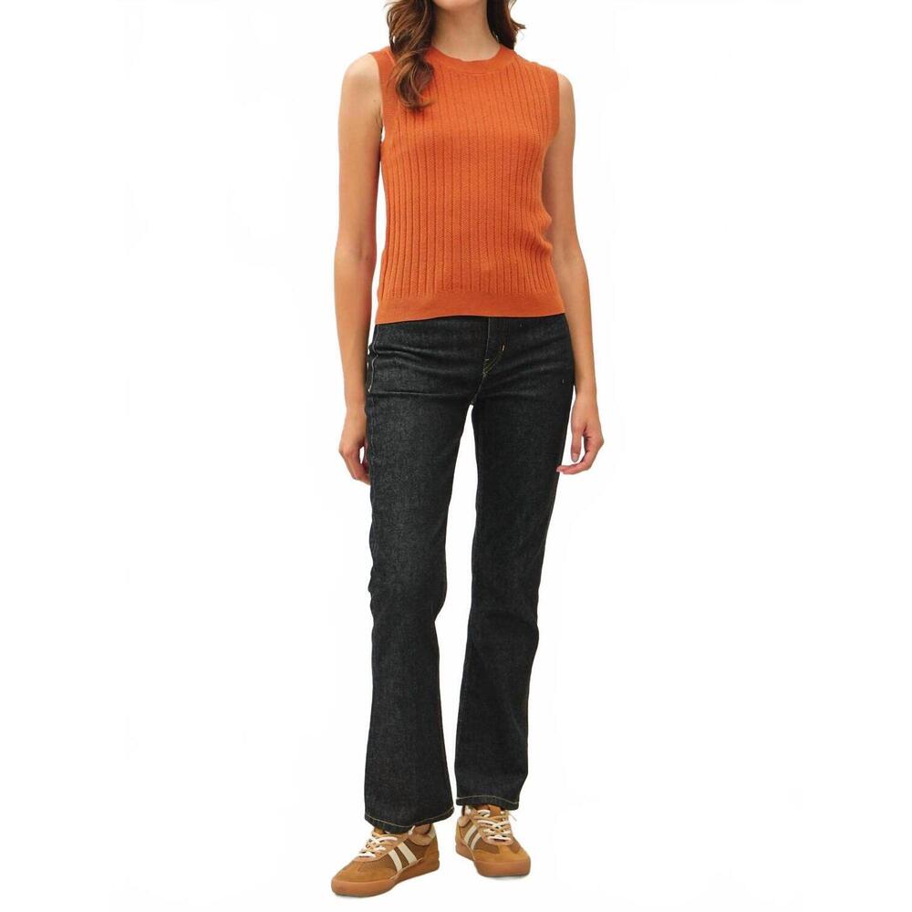 NEW BE COOL essentials sweater tank in terracotta